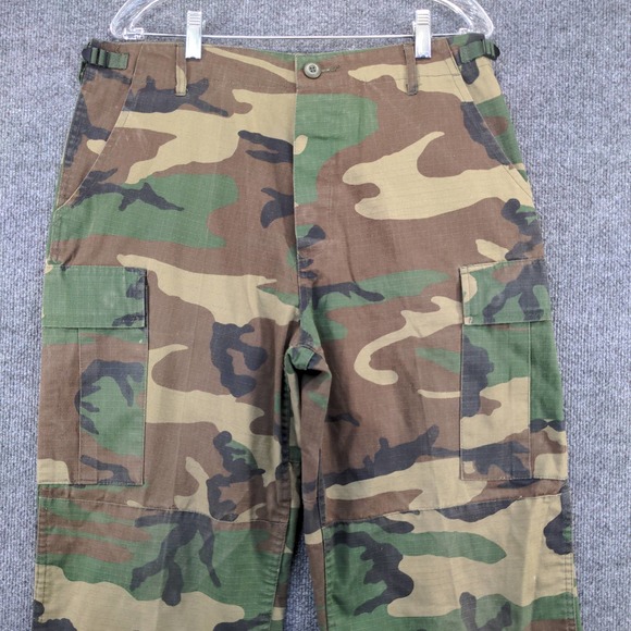 Vanguard Mens Camo Cargo Pants Camo Green Brown Size M Pockets - Picture 6 of 11